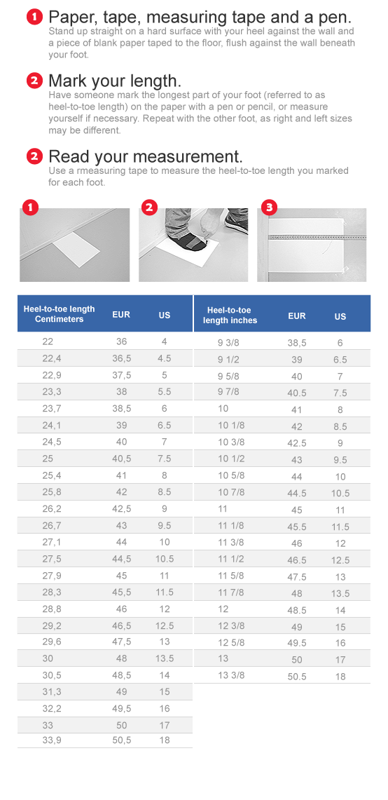Nike Shoes size guide